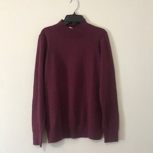 Purple Mock Turtle Neck Sweater